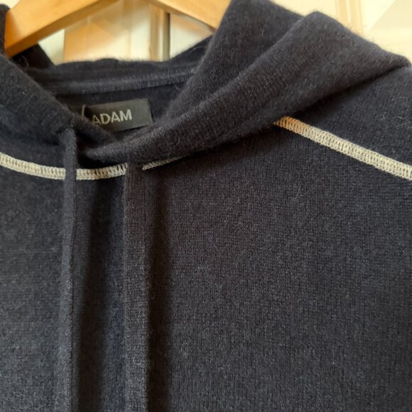 Naadam Cashmere Pullover Hoodie w/Contrast Stitching - Picture 2 of 6